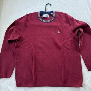 Original Penguin Men's Maroon Crewneck Sweater